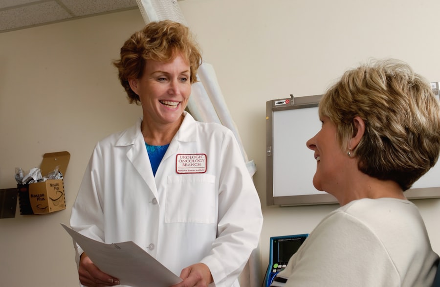 A doctor consulting with a patient